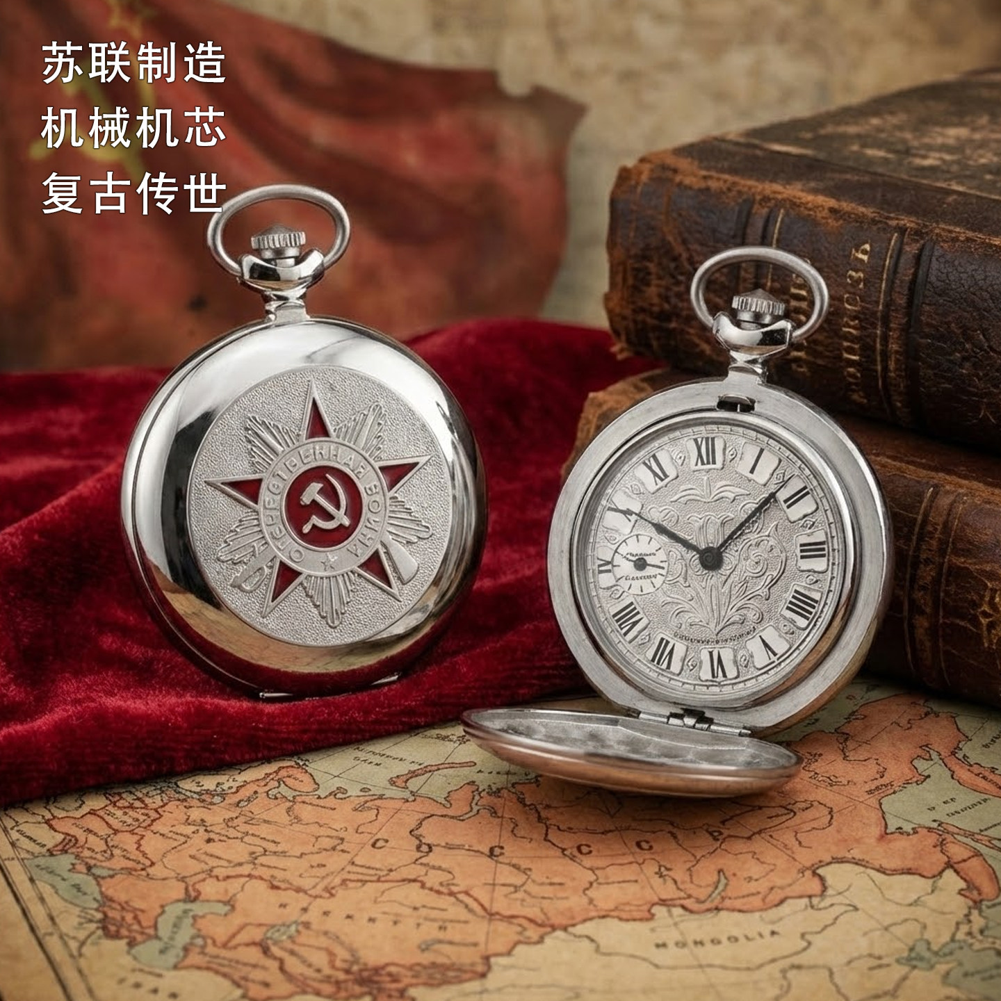 苏联怀表原产Molnija闪电牌卫国战争纪念款库存古董表收藏送礼
