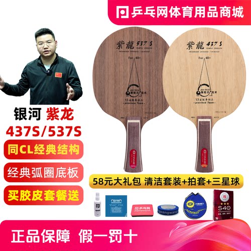 银河紫龙437S/537S专业乒乓球拍