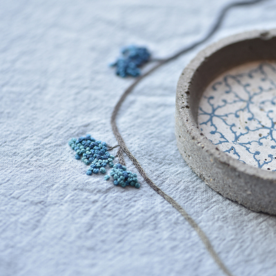 手工DIY山野花茶席杯棉麻布料