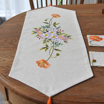 花草手工DIY欧式刺绣材料包茶席