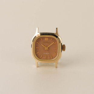 海达国货上海小巧手动机械表金色方形复古怀旧文艺轻奢学生女表