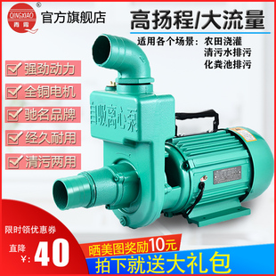 抽水机农用灌溉大功率自吸水泵高扬程大流量家用化粪池抽粪离心泵
