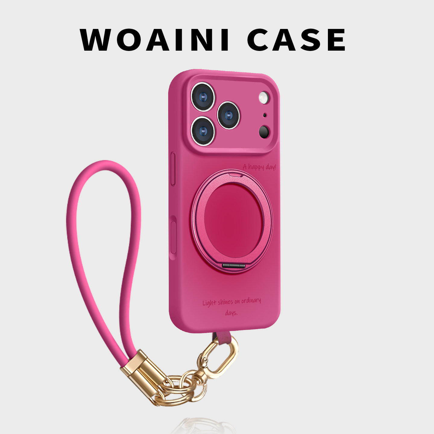 火龙果色适用苹果17手机壳iPhone17promax爆款16pro支点支架15带挂绳14高级感13晕染12液态硅胶11情侣plus软