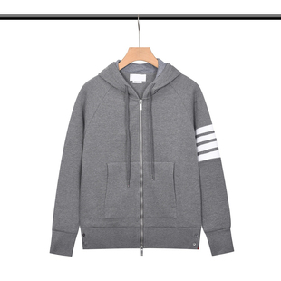 潮牌TB连帽衫 外套男女情侣纯棉休闲华夫格棉拉链卫衣开衫