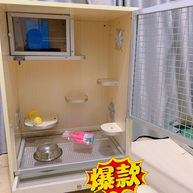 龙猫柜笼家用实木仓鼠窝别墅笼子生态板别墅加温柜龙猫柜包邮_虎窝淘