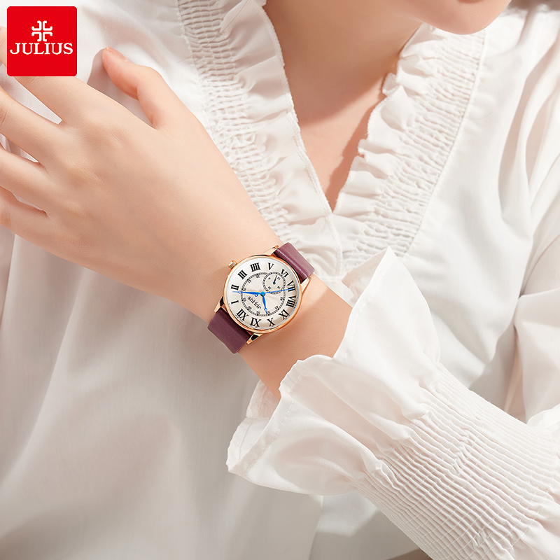 聚利时手表女韩版简约皮带复古