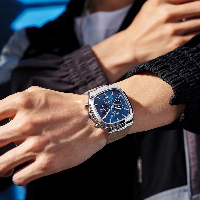 聚利时高级男士个性大表盘腕表