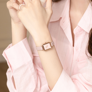 聚利时女式 生日 手表女小方表轻奢小众简约女士礼物方糖表2025新款
