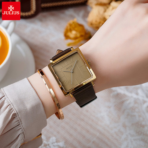 聚利时时尚复古大表盘方表