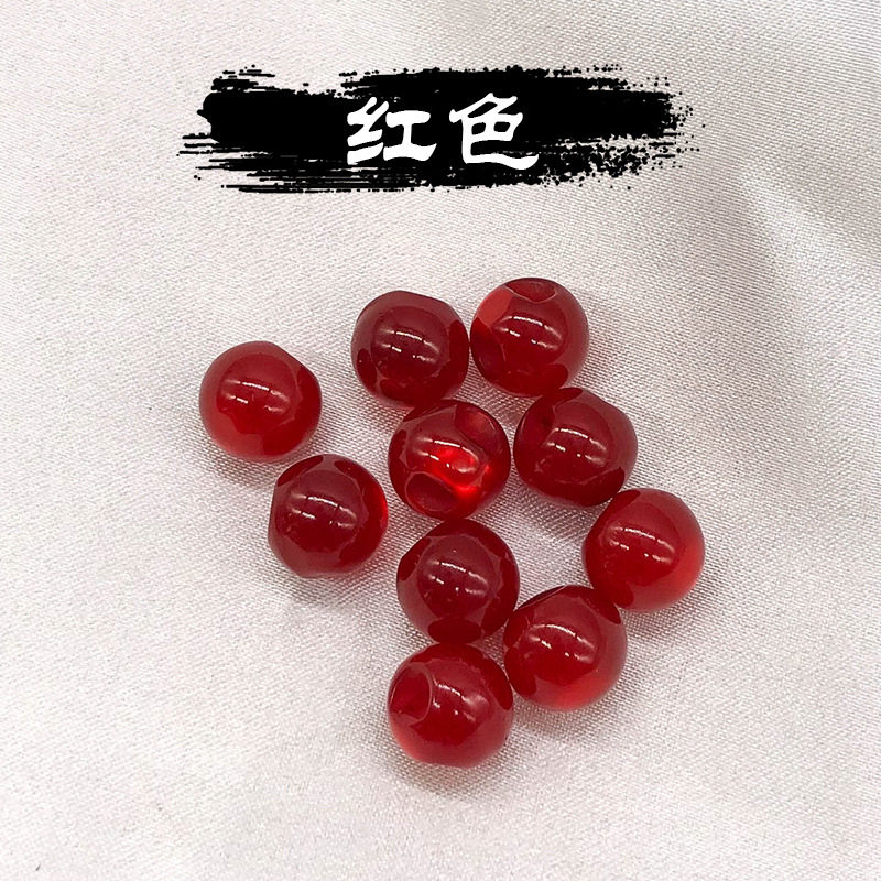 HANFU 치파오 비즈 플레이트 버튼 당나라 정장 복고풍 라운드 비즈 진주 빛 모조 옥 버튼 셔츠 작은 버튼