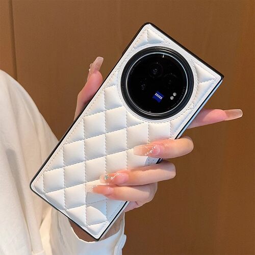 适用于vivo xfold5手机壳小香风菱形格子xfold3 pro保护皮套超薄防摔软壳高档大牌时尚潮女外壳高级感xfold2