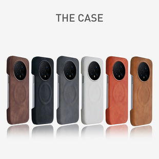 适用荣耀magic8pro手机壳肤感羊巴皮磁吸荣耀magic8高级感新款magic7/6小众简约磁吸半包男女情侣款硬外壳