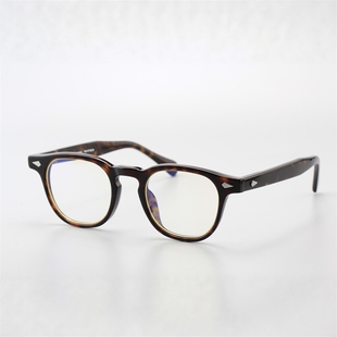 504雕花复古眼镜近视眼镜框男黑框工装配蓝光近视变色镜黑框6341