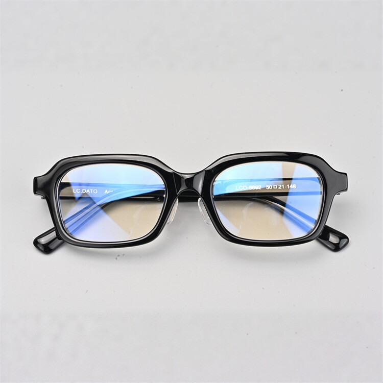 复古方框高级感意大利板材眼镜框男女同款防蓝光片黑框素颜镜6692