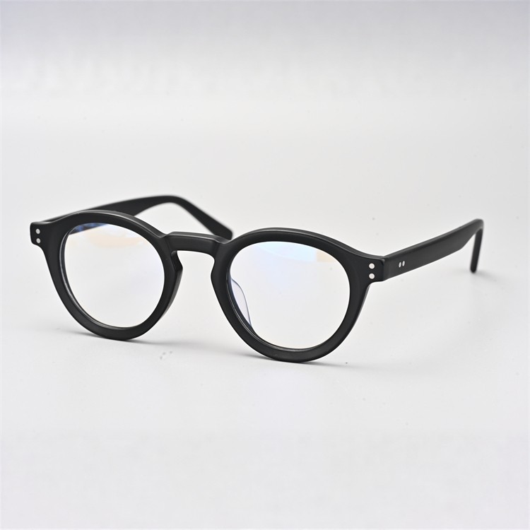 日系复古眼镜框男女同款意大利板材配防蓝光近视镜片大脸眼镜6682