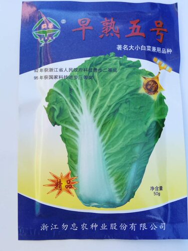 浙江农科院精选早熟五号快菜大白菜种子小白菜早熟5号毛白菜50克