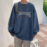 秋季新品潮流宽松男女款麂皮重工绣花套头圆领卫衣WY816P68控88，男装卫衣，电商B287A