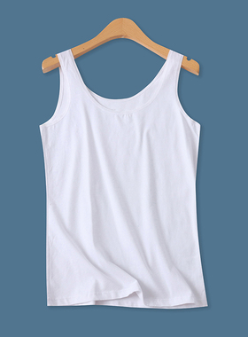 棉背心夏季新款外贸女装纯色内搭外穿宽松套头无袖圆领上衣17186