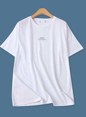 日单印花T恤夏季新款外贸女装百搭休闲圆领宽松短袖套头上衣17094