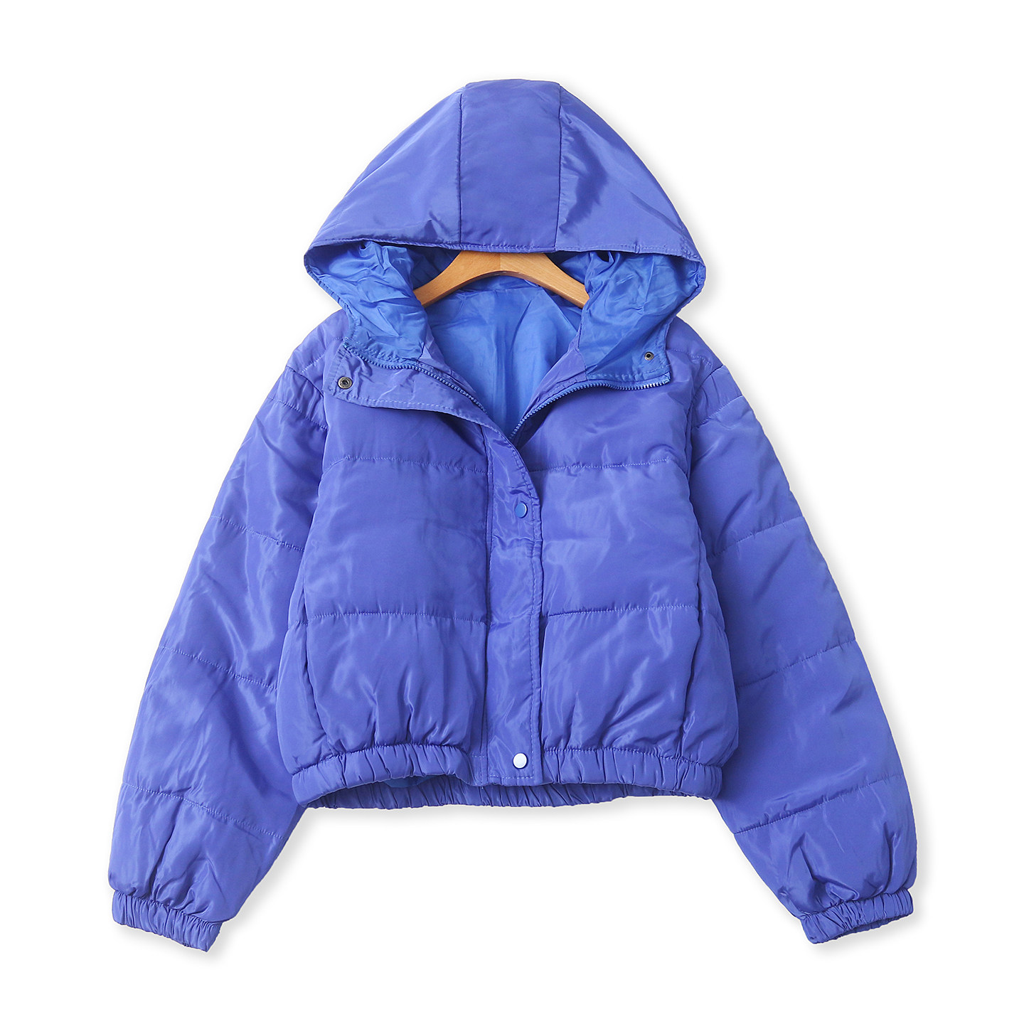 短款棉服冬季新款外贸女装百搭休闲长袖连帽收口拉链棉外套18863,女装/女士精品,棉衣/棉服,淘宝优惠券,粉丝福利购,淘宝优惠卷