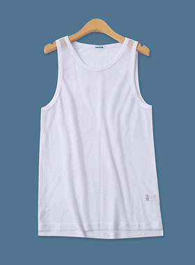 网眼背心夏新款外贸女装百搭宽松圆领镂空大码套头无袖上衣18111