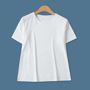 纯色显瘦圆领短袖 外贸女装 套头运动上衣19670 新款 百搭速干T恤夏季