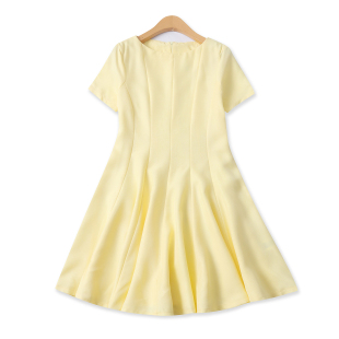 短袖 休闲短裙夏新款 圆领收腰后拉链修身 时尚 连衣裙19638 外贸女装