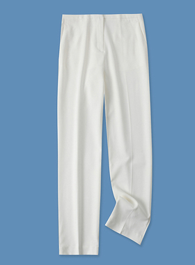 直筒裤春秋季新款外贸女装百搭休闲高腰显瘦斜插袋西裤长裤13924