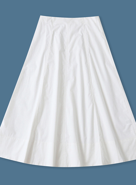 半身伞裙秋季新款外贸女装百搭休闲高腰线侧拉链显瘦A字长裙19009