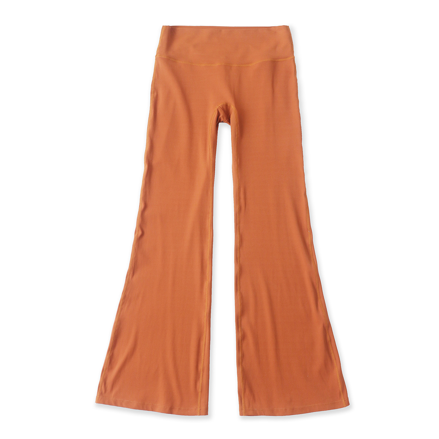 运动瑜伽裤秋季新款外贸女装纯色紧身弹力高腰线喇叭口长裤18905