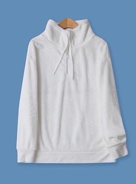 珊瑚绒衫秋冬新款外贸女时尚百搭拉链套头大码长袖印花上衣11427