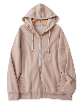 连帽卫衣秋冬季新款百搭宽松大码口袋长袖加绒拉链开衫外套17318