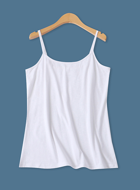 棉混纺吊带夏季新款外贸女装可内搭外穿显瘦可调节打底背心18152