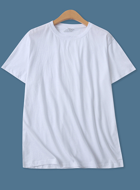 大码棉T恤春夏季新款外贸男女纯色简洁圆领宽松短袖套头上衣17693