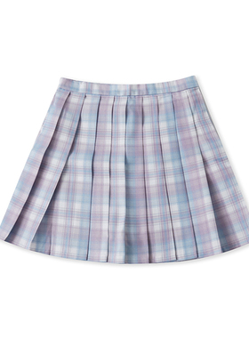 格子半身裙春夏季新款外贸女装日系学院风百搭显瘦百褶短裙16125