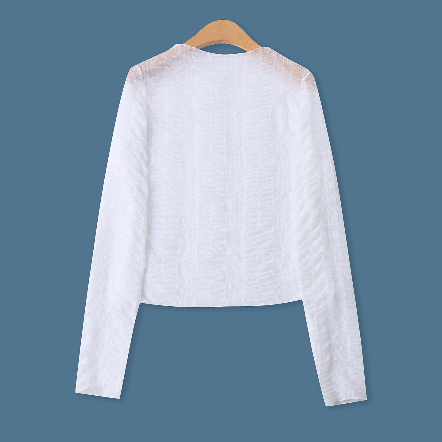 半透视蕾丝衫春季新款外贸女装时尚百搭修身套头长袖打底衫19669