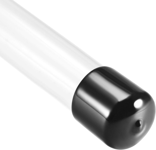 外径20内径18mm高清高透明PC透明硬管包装管黑色胶帽4分管塑料管