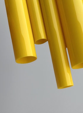 黄色PC聚碳酸酯硬管圆管空心塑料管彩色管16/20/25/32/40/50毫米