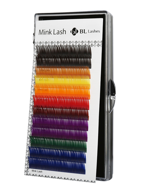 BL睫毛嫁接种植多彩色混合单根密排12排9个颜色特价BLINKLASH