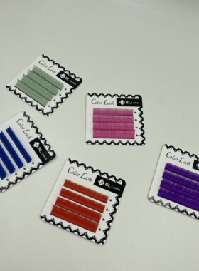 BL睫毛手工开花幻彩0.07蓝色红色系C卷9/10/11/12混合BLLASHES