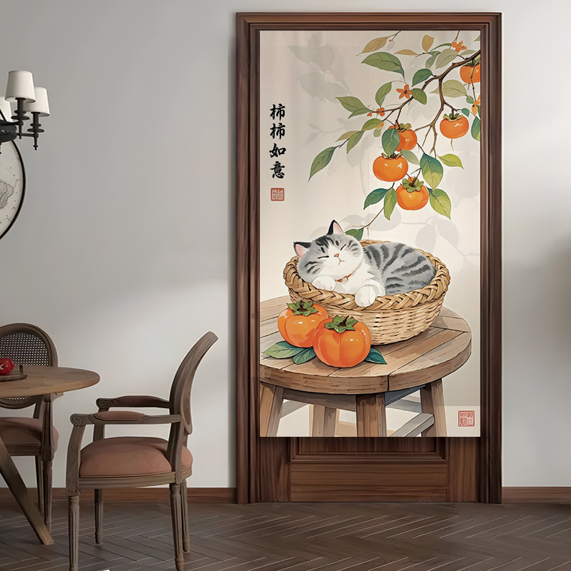 升级版重磅加厚防水棉麻布艺门帘