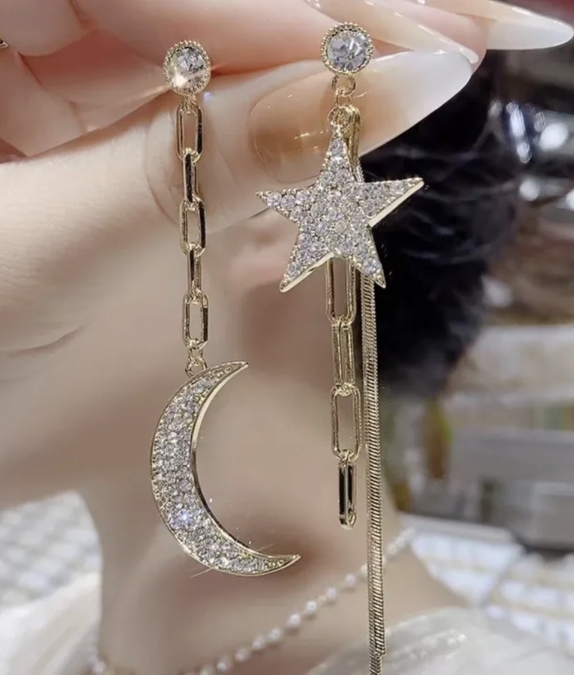 耳环星月流苏AB款韩潮气质时尚