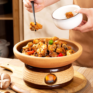 酒精炉加热餐具商用保温盘子湘菜馆特色菜盘家用干锅陶瓷酒店明炉