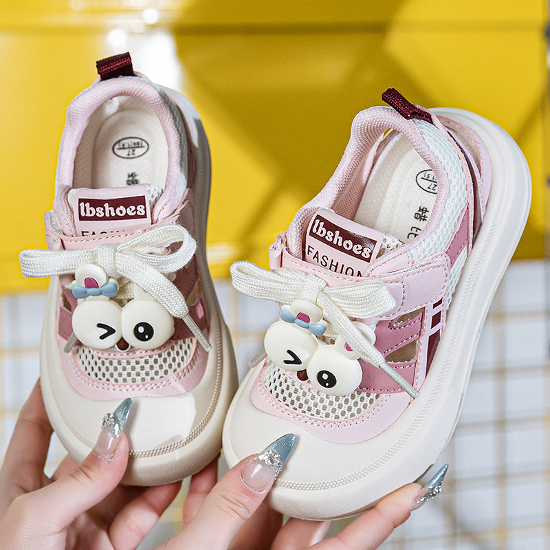 儿童镂空运动鞋女童凉鞋2025夏季新款单网童鞋男童网面软底休闲鞋