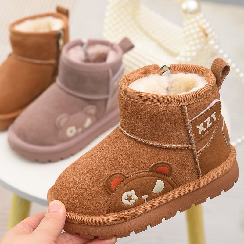 冬季女童保暖加绒雪地靴