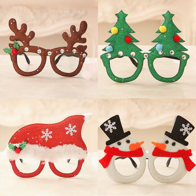 圣诞节装饰眼镜框成人聚会派对拍照道具小朋友幼儿园礼品装饰眼镜