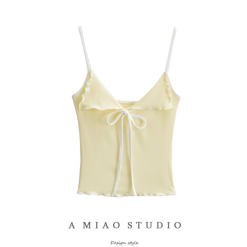 蝴蝶结吊带纯欲甜辣背心
