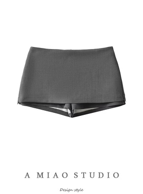 侧边拉链设计低腰西装半身裙防走光包臀裙辣妹a字裤裙迷你小短裙