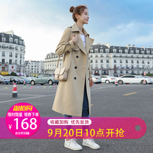 流行中长款 外套 小个子休闲薄款 春装 waitmore风衣女2019新款 初秋装