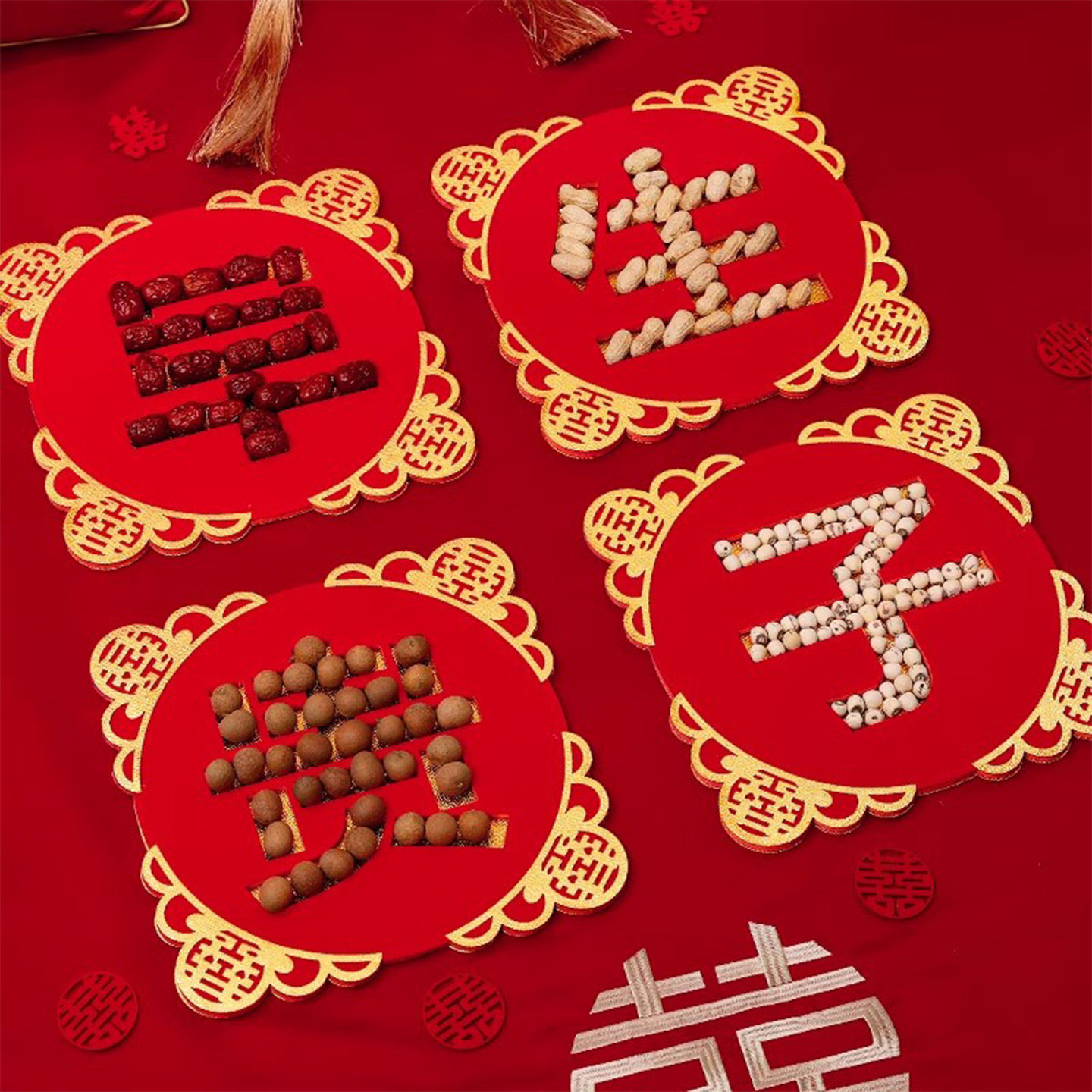 DUOBAO结婚婚房布置早生贵子模板摆件庆婚房布置婚礼新房装饰新款